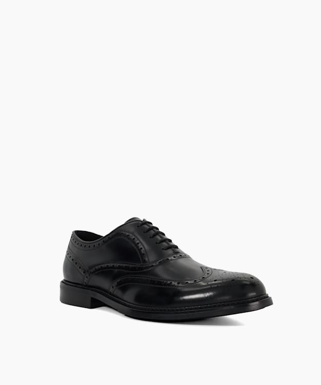 Dune London Solihull - Black Wing-Tip Brogues