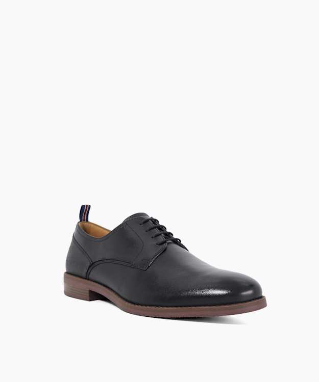 Dune London Soreen - Black Leather Lace-Up Gibson