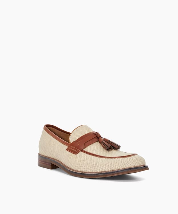 Dune London Sought - Tan Contrasting Tassel Loafers