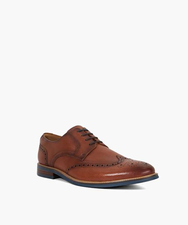 Dune London Stanford - Tan Leather Lace Up Brogues