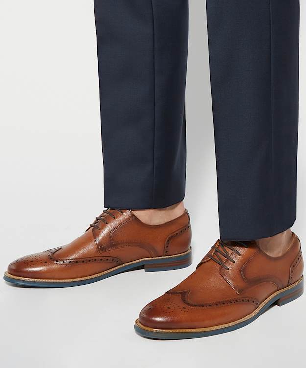 Dune London Stanford - Tan Leather Lace Up Brogues