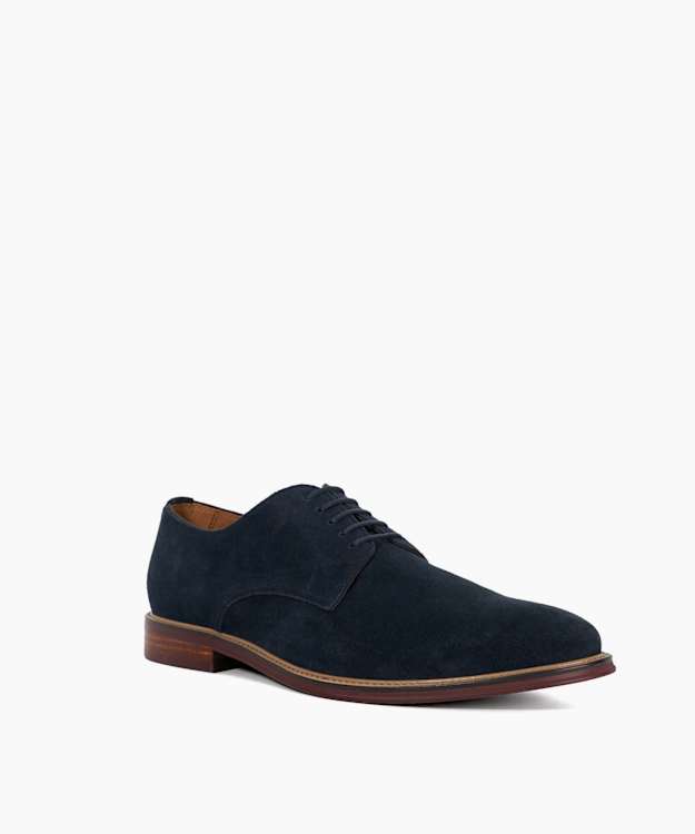 Dune London Stanley - Navy Smart Lace-Up Shoes