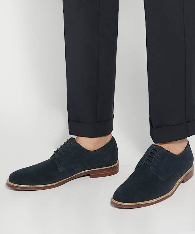 Dune London Stanley - Navy Smart Lace-Up Shoes