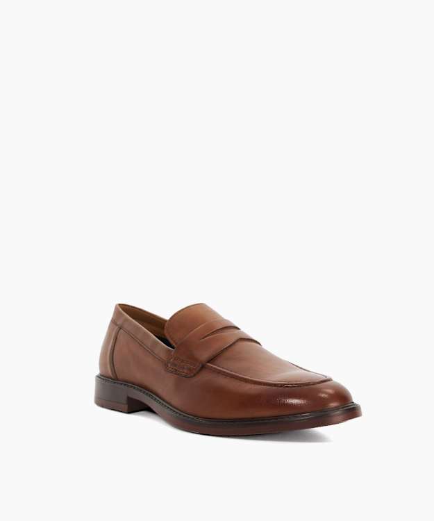 Dune London Stanwood - Tan Penny Trim Loafers