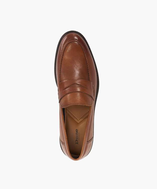 Dune London Stanwood - Tan Penny Trim Loafers