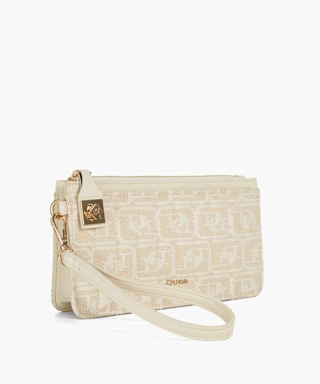 Dune London Starletta - Cream Zip Handheld Micro Bag