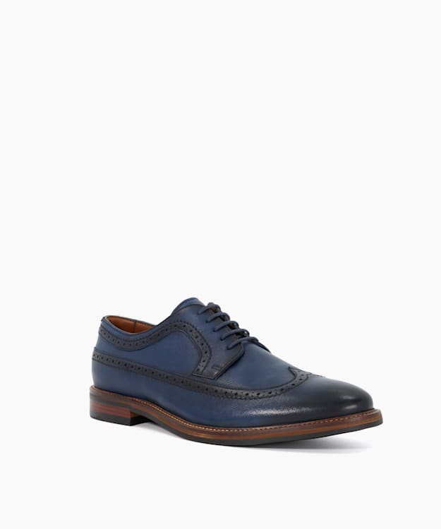 Dune London Steeles - Navy Lace Up Brogues
