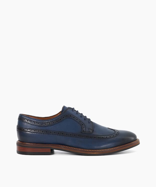 dune london Steeles - Navy Lace Up Brogues