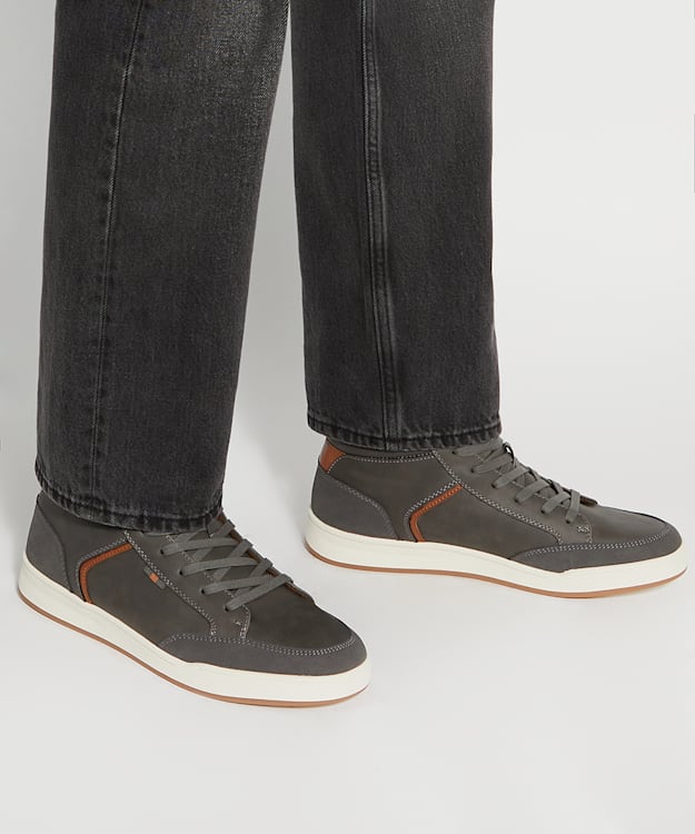 Dune London Streets - Grey PU High Top Trainers