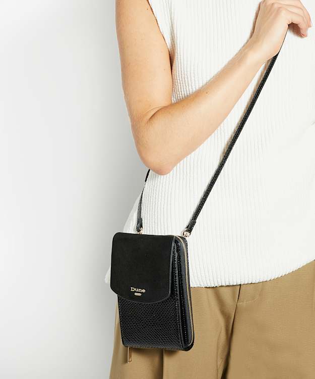 Dune London Sunrise - Black Cross Body Micro Bag