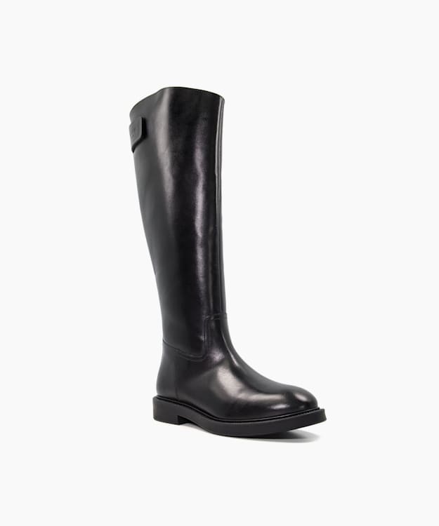 Dune London Tame - Black Leather Rider Boots