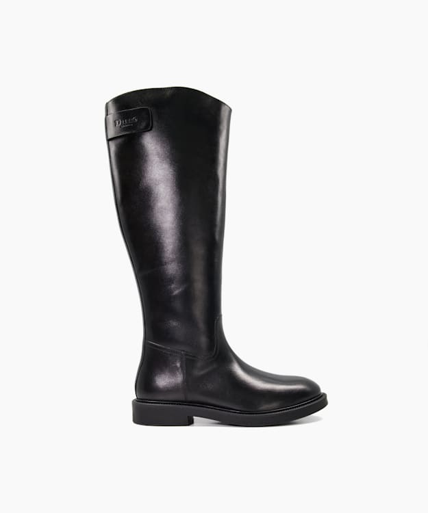 dune london Tame - Black Leather Rider Boots