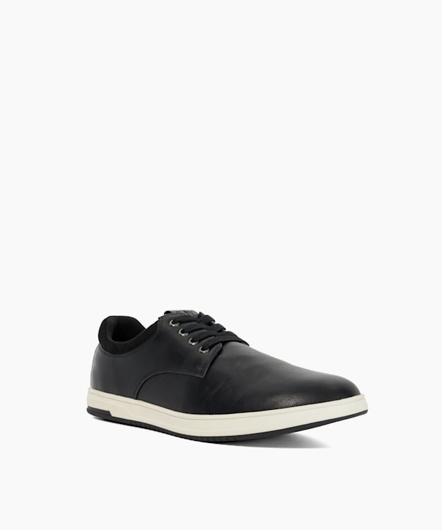 Dune London Tamsen - Black Lace-Up Trainers