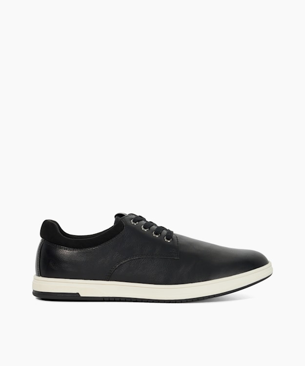 dune london Tamsen - Black Lace-Up Trainers