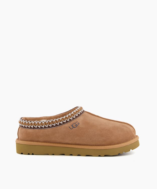 dune london Tasman - Tan Suede Embroidered Slippers