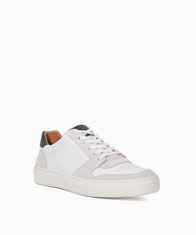 Dune London Tawly - White Leather Cup Sole Trainers