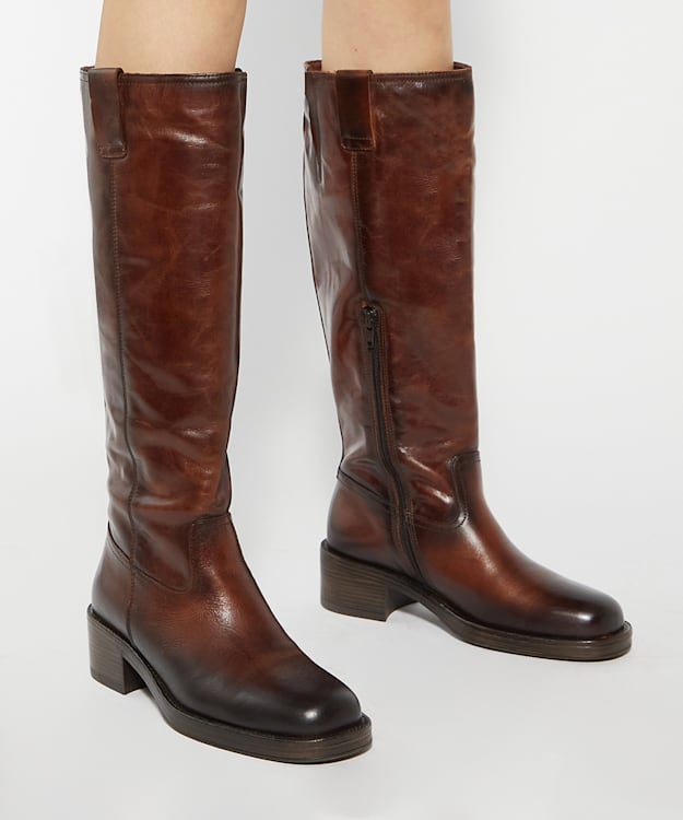 Dune London Tayan - Tan Knee High Boots