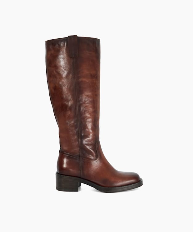 dune london Tayan - Tan Knee High Boots