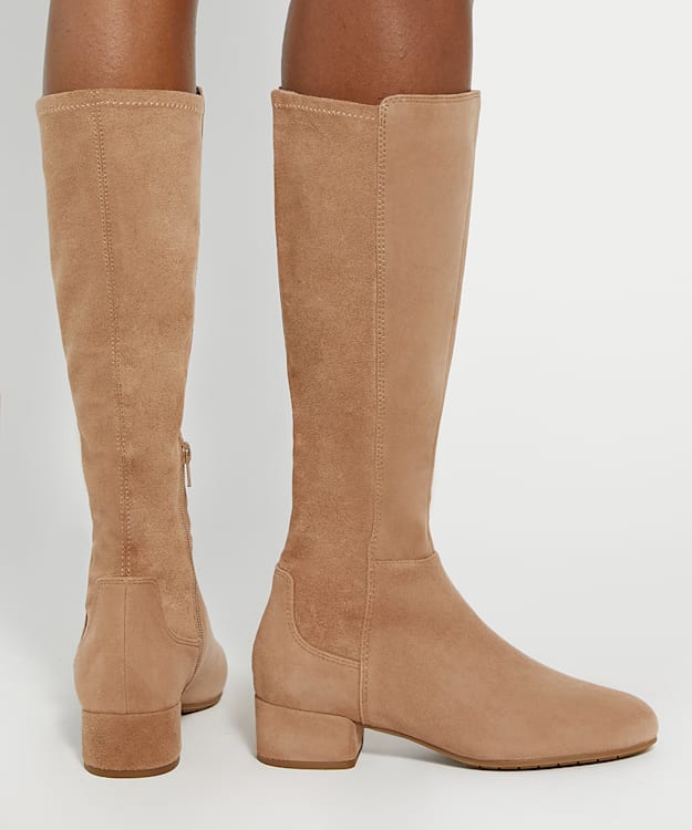 Dune London Tayla - Caramel Stretch Knee-High Boots