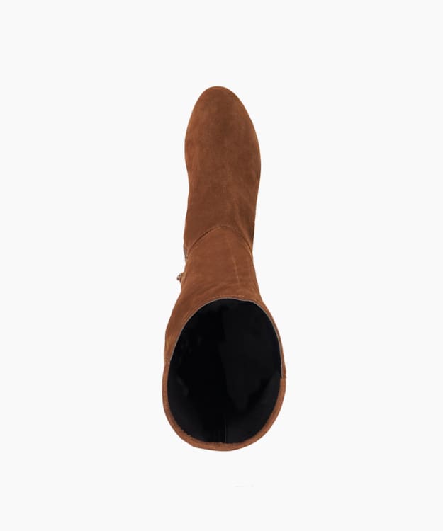 Dune London Tayla - Tan Stretch Knee-High Boots