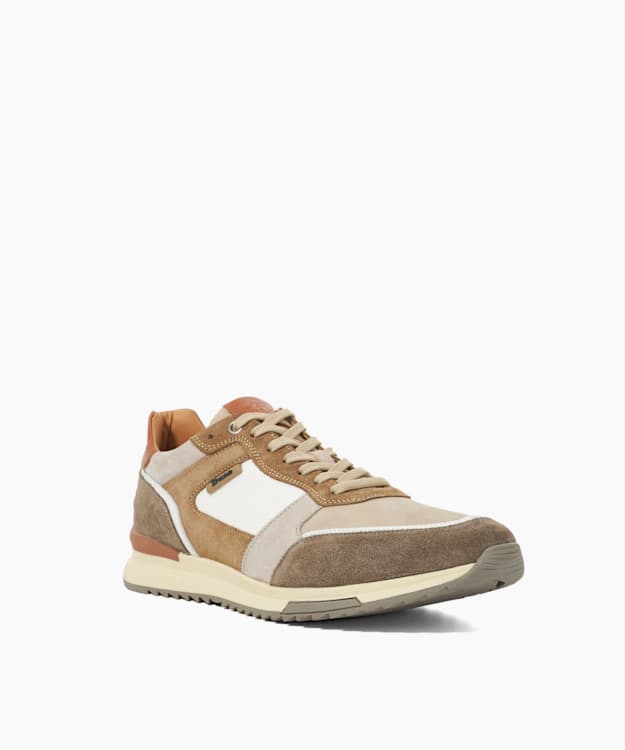 Dune London Teffy - Beige Lace-up Running Trainer