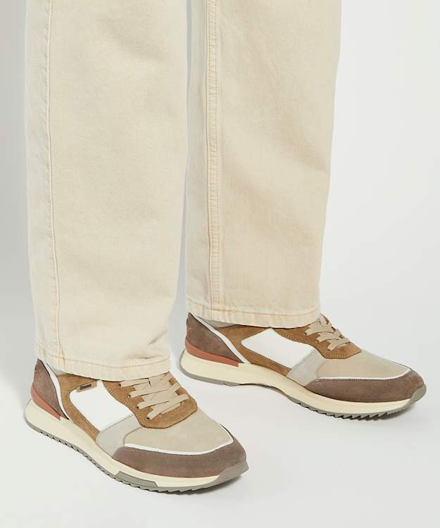 Dune London Teffy - Beige Lace-up Running Trainer