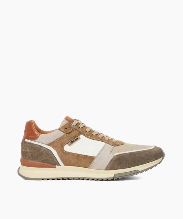 dune london Teffy - Beige Lace-up Running Trainer