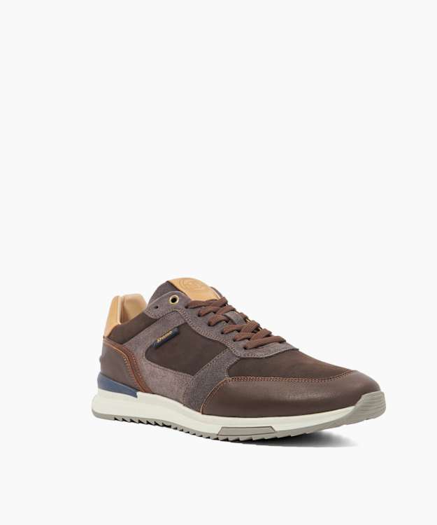 Dune London Teffy - Brown Lace-up Running Trainers