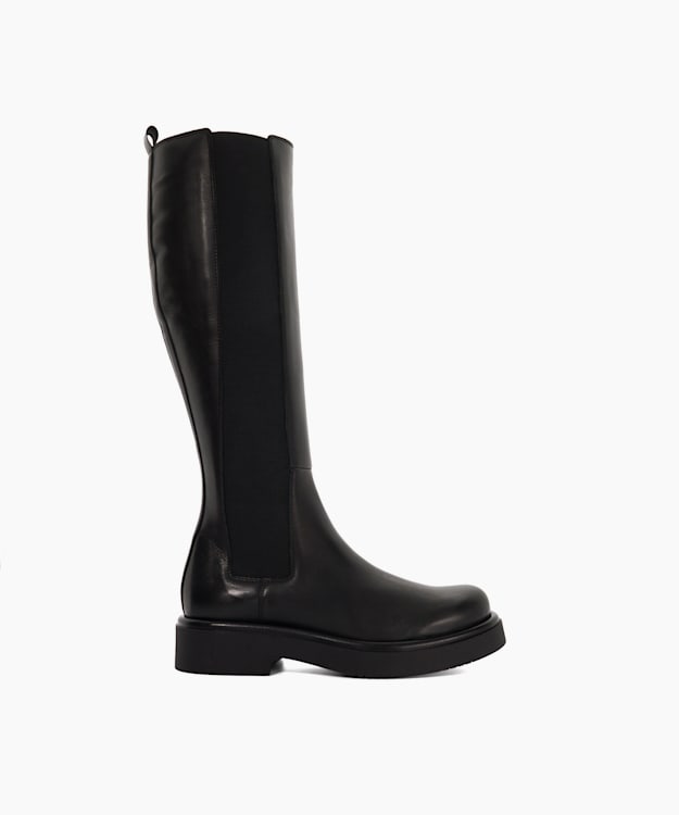 dune london Temmie - Black Chunky Knee-High Boots