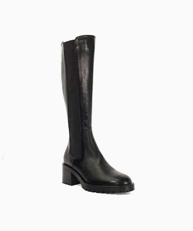 Dune London Tessia - Black Chunky Knee High Boots