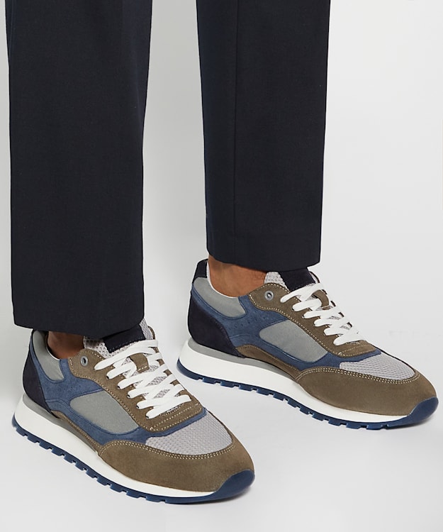 Dune London Tetra - Grey Colour Block Runners