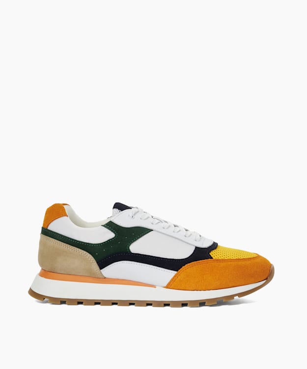 dune london Tetra - Orange Colour Block Runners