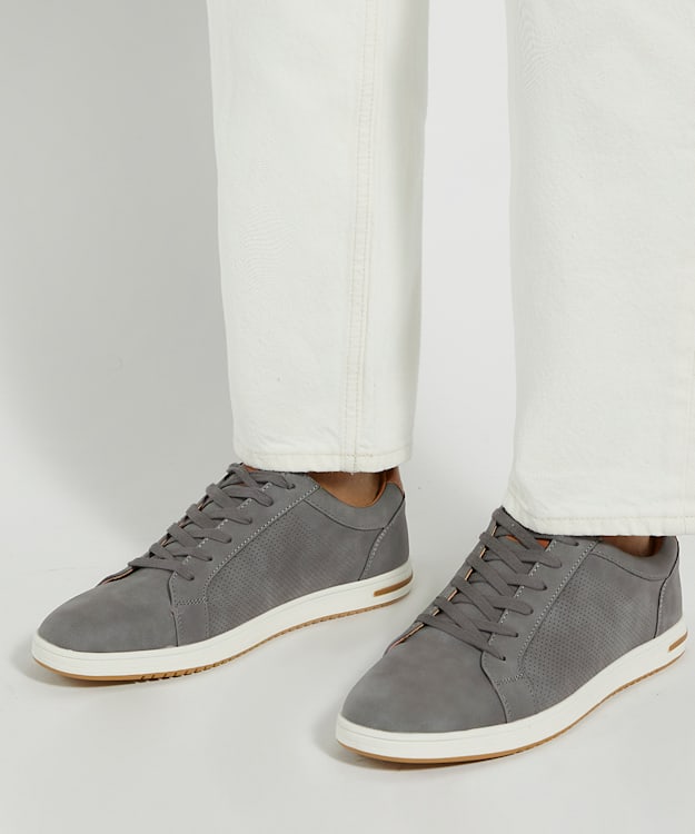 Dune London Tezzy - Grey Wide Fit Lace Up Trainers