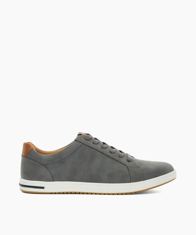 dune london Tezzy - Grey Wide Fit Lace Up Trainers