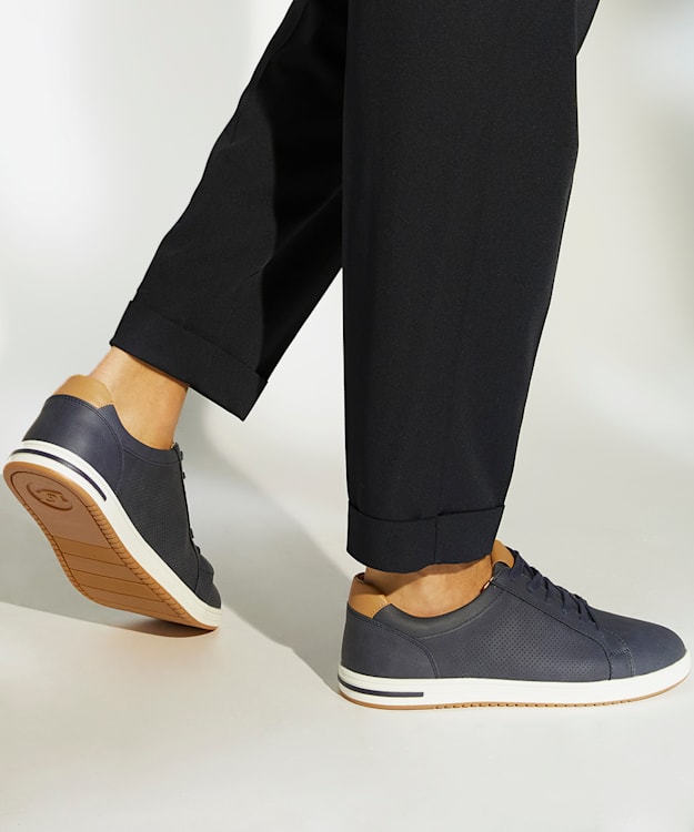 Dune London Tezzy - Navy Wide Fit Trainers