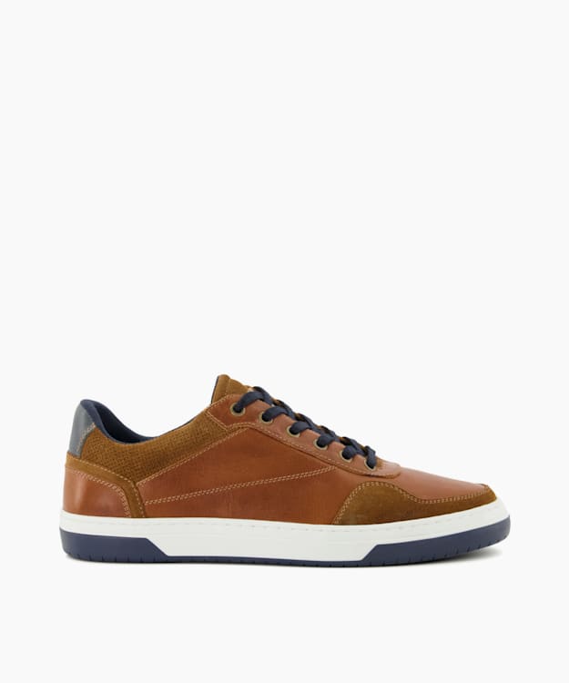 dune london Thorin - Tan Lace-Up Trainers