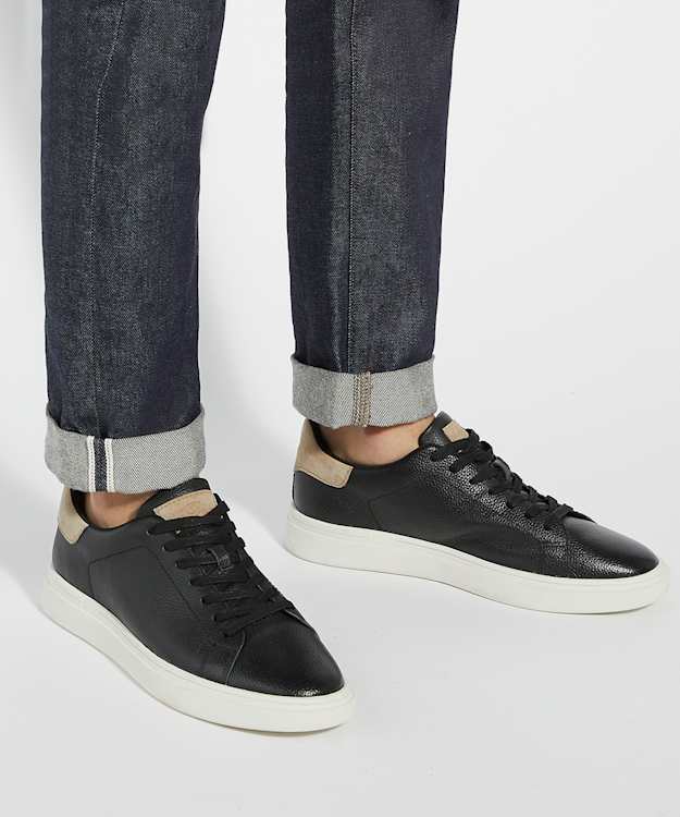 Dune London Toyon - Black Lace Up Trainers