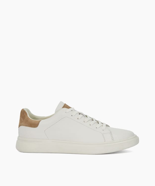 dune london Toyon - White Lace Up Trainers