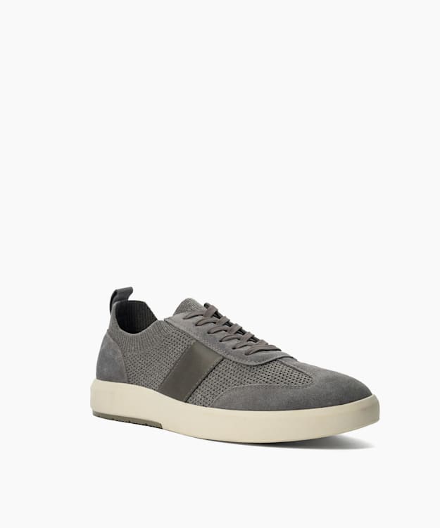 Dune London Trailing - Grey Knitted Lace-up Trainers