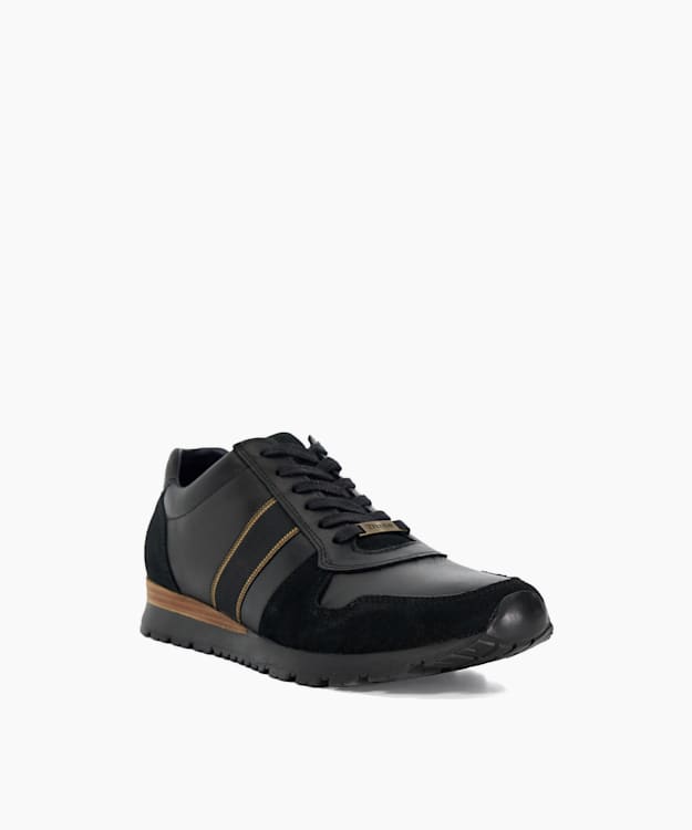 Dune London Treck - Black Lace Up Runner