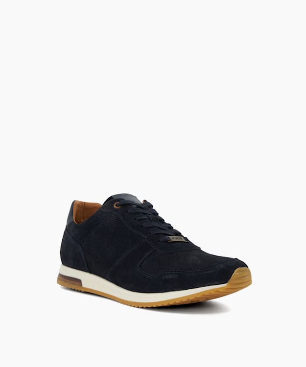 Dune London Trilogy - Navy Lace-Up Runner Trainers