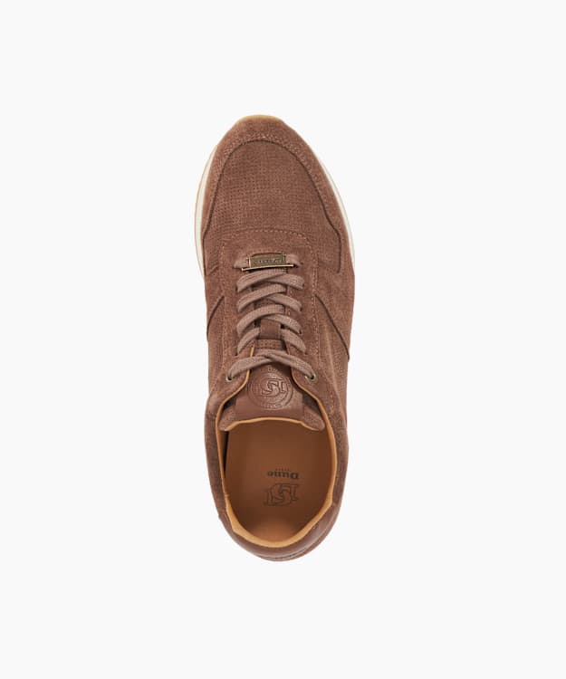 Dune London Trilogy - Taupe Lace-Up Runner Trainers