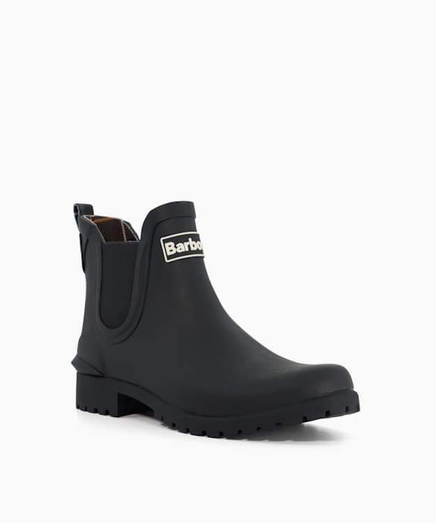 Dune London Wilton - Black Logo Detail Ankle Boots