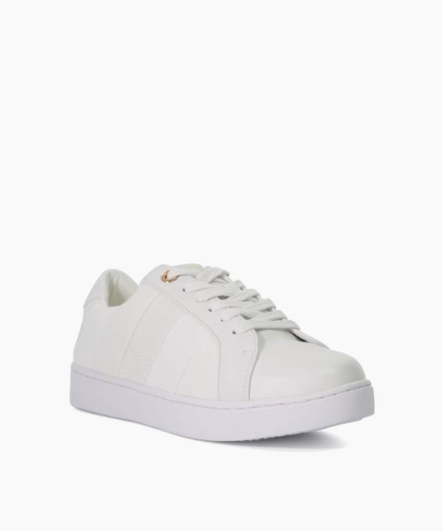 Dune London Eilans - White Chunky Flatform Lace Up Trainers
