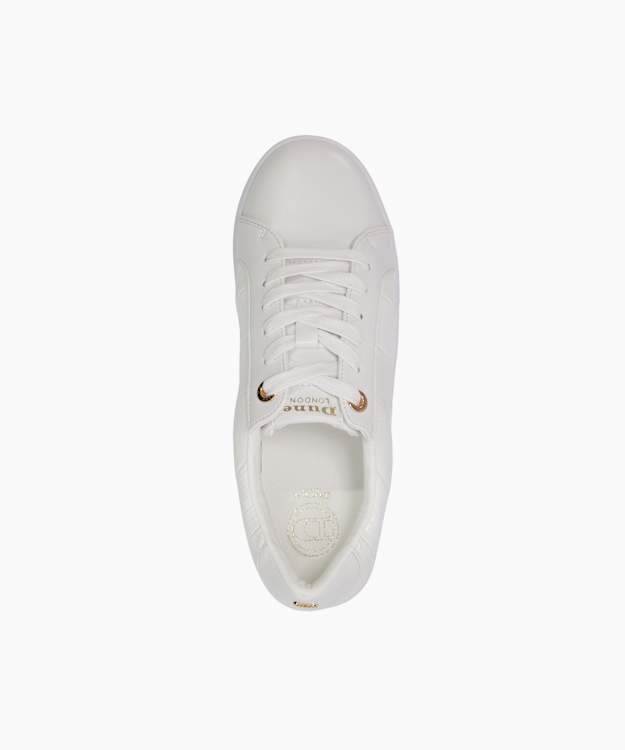 Dune London Eilans - White Chunky Flatform Lace Up Trainers