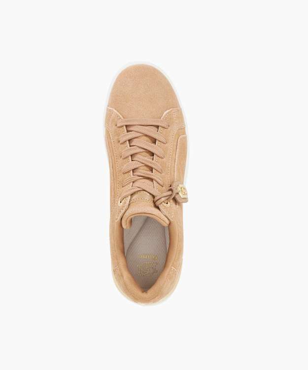 Dune London Ekino - Camel Charm Detail Lace Up Trainers