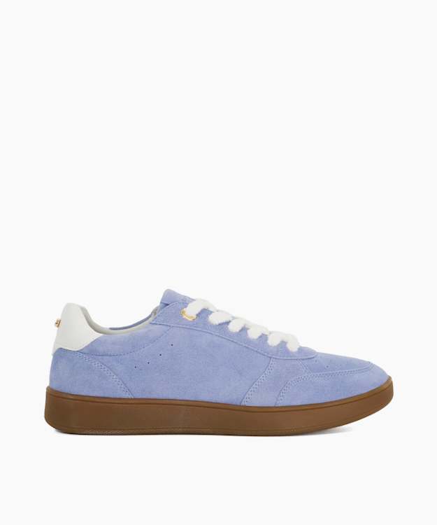 dune london Electrolite - Blue Suede Lace-Up Trainers