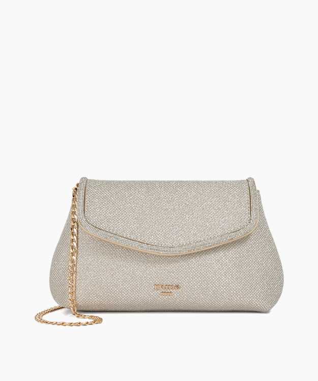 dune london Elegantly - Gold Diamante Detail Shoulder Bag