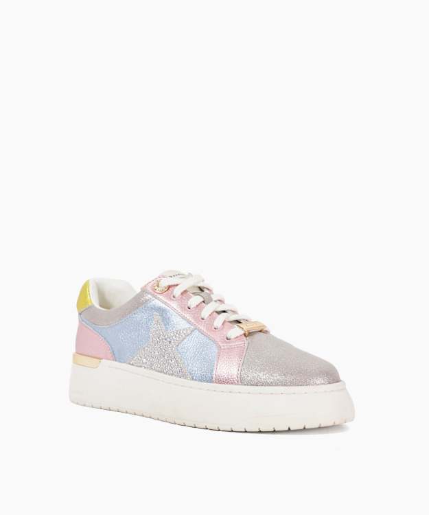 Dune London Emeelia Star - Multi Round Toe Lace Up Trainers