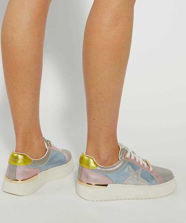 Dune London Emeelia Star - Multi Round Toe Lace Up Trainers